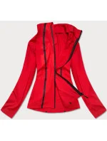 Červená dámska mikina s nízkym stojačikom (HH020-05)