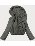 Dámska krátka zelená bunda s kapucňou S'West (B8246-11) Dámska krátka zelená bunda s kapucňou S'West (B8246-11)