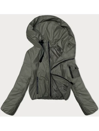 Dámska krátka zelená bunda s kapucňou S'West (B8246-11) Dámska krátka zelená bunda s kapucňou S'West (B8246-11)