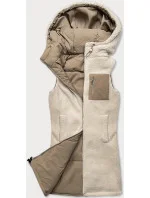 Dámska obojstranná vesta z ovčej kože J Style beige (16M9166-62)