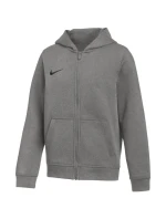Detská fleecová mikina Nike Park 26 s kapucňou a zipsom tmavosivá IB1232 063