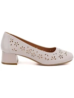 Dámske otvorené lodičky s blokom sivej farby Sergio Leone SK180