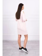 Šaty s potlačou Honey girl púdrovo ružové