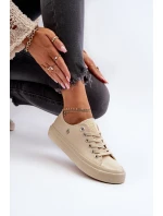 Klasyczne Trampki Damskie Big Star NN274286 Beżowe