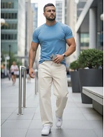 Pánske bavlnené tričko basic, svetlo modré, FashionStreet RX5691 Pánske bavlnené tričko basic, svetlo modré, FashionStreet RX5691