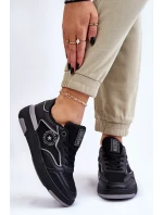 Damskie Sportowe Buty Big Star LL274443 Czarno-Szare