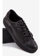 Skórzane Trampki Sneakersy Męskie Big Star SS174121 Czarne