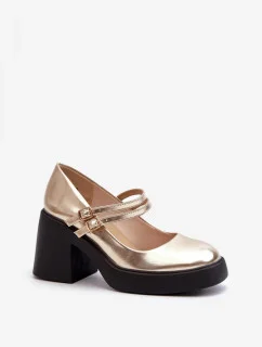 Lodičky na podpätku N381 zlaté - vykročte štýlovo