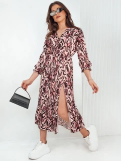 DIZI midi šaty ružové FashionStreet EY2390
