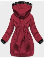 Tmavo červená dámska tenká bunda s ozdobným lemovaním S'West (B8140-27) Tmavo červená dámska tenká bunda s ozdobným lemovaním S'West (B8140-27)