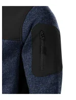 Ležérna softshellová bunda pánska pletená modrá Ležérna softshellová bunda pánska pletená modrá