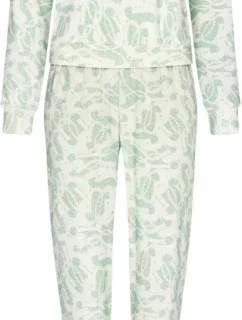 Dámske pyžamo 88232-800-2 zelenobiele - Pastunette