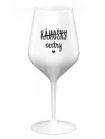 Fľaše - SISTERS - biely nerozbitný pohár na víno 470 ml Fľaše - SISTERS - biely nerozbitný pohár na víno 470 ml