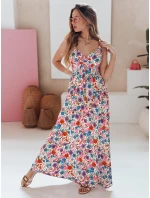 FLOWMISS biele kvetinové maxi šaty FashionStreet EY2628 FLOWMISS biele kvetinové maxi šaty FashionStreet EY2628