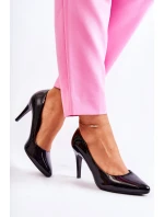 Klasyczne Lakierowane Szpilki Czarne Magically