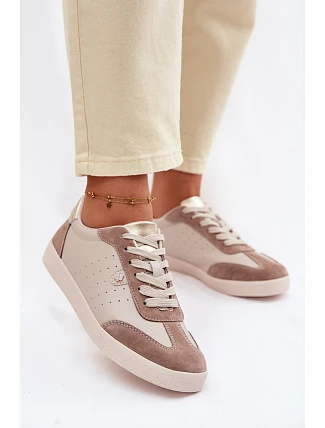 Dámske tenisky z prírodnej kože LR61-7091 Beige Dámske tenisky z prírodnej kože LR61-7091 Beige