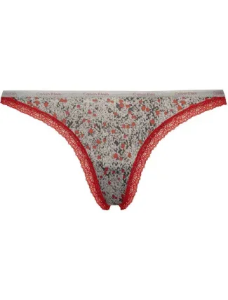 Nohavičky D3447E-DTZ šedočervená - Calvin Klein Nohavičky D3447E-DTZ šedočervená - Calvin Klein