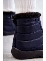 Damskie Ocieplane Śniegowce Granatowe Mezyss