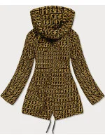 Čierno/žltá obojstranná dámska bunda parka (W703BIG)