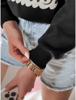 Dámska nadrozmerná mikina s medvedíkmi MISOBEARS black FashionStreet BY1437