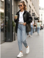 Dámska prešívaná bunda s kapucňou čierna FashionStreet TY5529