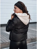 Dámska zimná páperová bunda NORDPUFF s kapucňou čierna FashionStreet TY4616