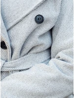 Dámsky oversize kabát CASHMELY s dlhým viazaním sivý FashionStreet NY0713