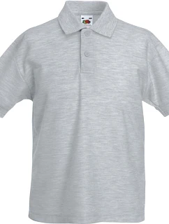 Fruit of the Loom Kids 65/35 Polo Detské piqué polo 16.3417 melírovaná šedá