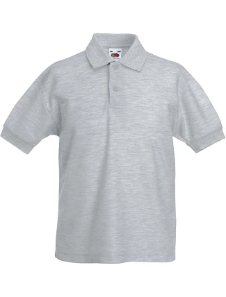 Fruit of the Loom Kids 65/35 Polo Detské piqué polo 16.3417 melírovaná šedá Fruit of the Loom Kids 65/35 Polo Detské piqué polo 16.3417 melírovaná šedá