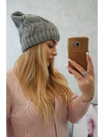 Fleecová čiapka Sylwia K244 tmavo šedá