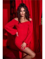 Krátke šaty SUK0430 186668 červené - Roco Fashion Krátke šaty SUK0430 186668 červené - Roco Fashion