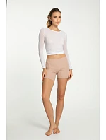Dámske bavlnené šortky Mood beige - Julimex Dámske bavlnené šortky Mood beige - Julimex