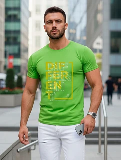 Pánske tričko s limetkovo zelenou potlačou FashionStreet NX5008R