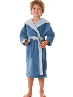 Detský župan Tampa duo s kapucňou 9159 denim light - Vestis