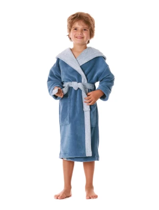 Detský župan Tampa duo s kapucňou 9159 denim light - Vestis