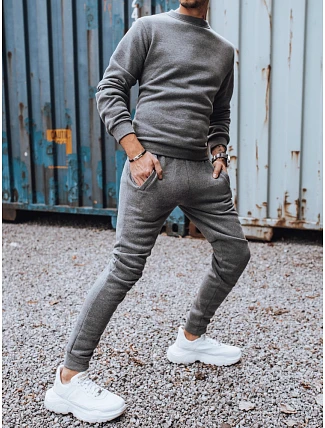 Pánska antracitová tepláková súprava FashionStreet AX0522 Pánska antracitová tepláková súprava FashionStreet AX0522