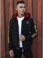 Pánska prešívaná zimná bunda s kapucňou čierna FashionStreet TX4863