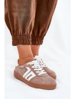 Sneakersy Buty Sportowe Zamszowe Vinceza 79517 Beżowe