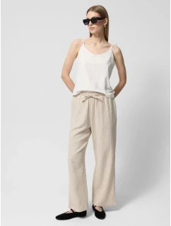 Dámske bavlnené mušelínové nohavice Outhorn OTHWSS24TTROF1017-83S