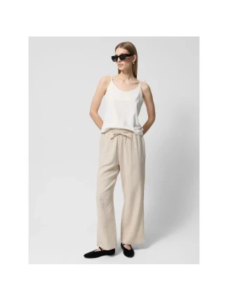 Dámske bavlnené mušelínové nohavice Outhorn OTHWSS24TTROF1017-83S