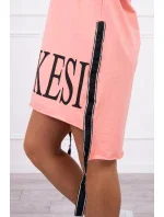 Marhuľové šaty s kapucňou a potlačou