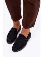 Dámské mokasiny z eko semiše černé Renelia