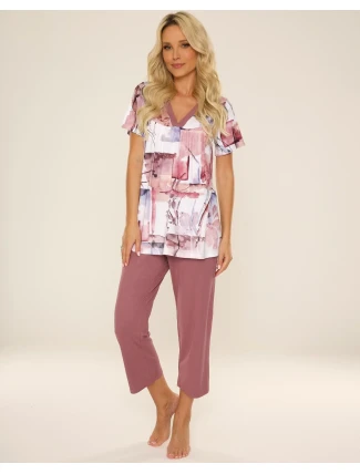 Pyžamo De Lafense 777 Violet w/r 3XL-4XL