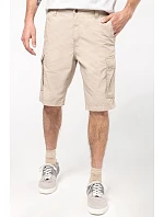 Kariban K 755 Pánske bermudy 20.K755 svetlo khaki