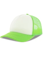Atlantis Headwear Rapper-S 5-panelová truckerová čiapka 33.0262 biela/zelená fluo