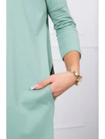 Mikina s potlačou kolesa tmavo mätová Mikina s potlačou kolesa tmavo mätová