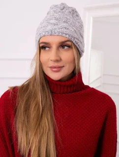 Fleecová čiapka Edyta K298 sivá
