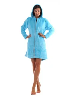 Dámsky 3/4 župan na zips Siena 3856 Light Blue - Vestis
