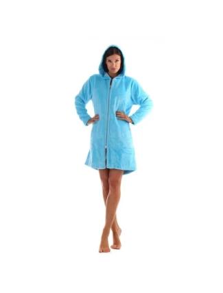 Dámsky 3/4 župan na zips Siena 3856 Light Blue - Vestis