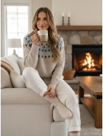 Dámsky sveter SKADOVA jedna veľkosť tmavo béžová FashionStreet MY2349 Dámsky sveter SKADOVA jedna veľkosť tmavo béžová FashionStreet MY2349